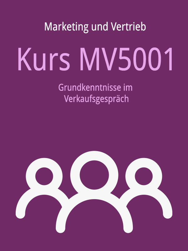 MV5001: Grundkenntnisse im Verkaufsgespräch